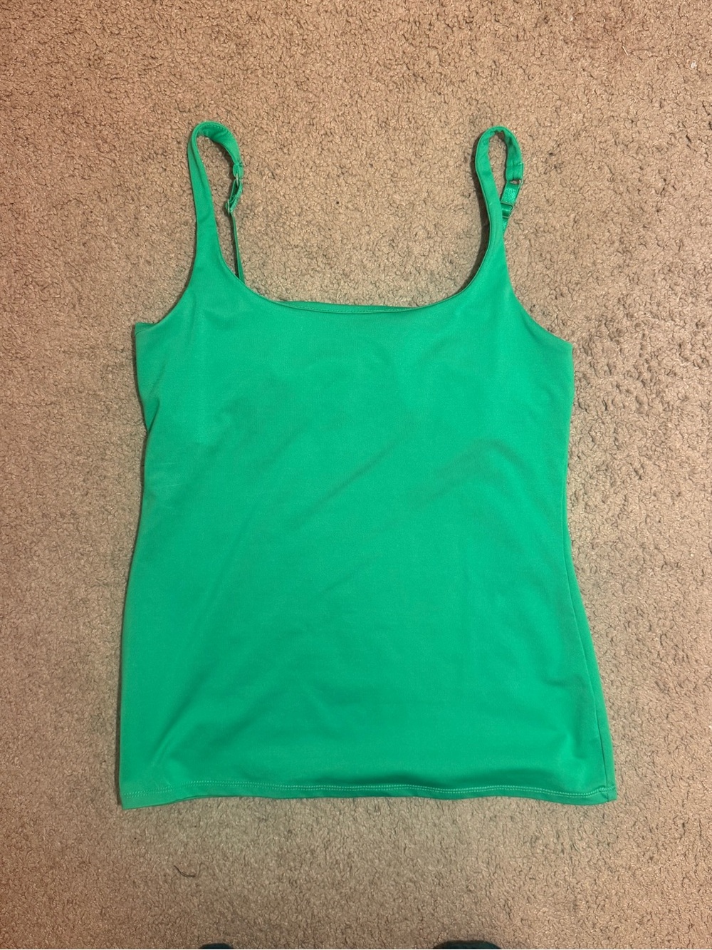 New York & Company Bright Green Adjustable-Strap Tank Top Size MEDIUM